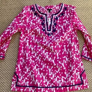 Talbots Lobster print tunic